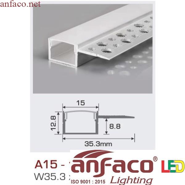 a15-1t Thanh nhôm led âm viền 1.5m A15 - 1 T 2