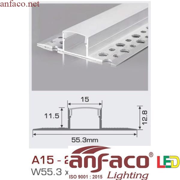 a15-2d Thanh nhôm led âm viền 1.5m A15 - 2 D 3