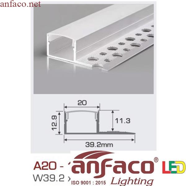 a20-1d Thanh nhôm led âm viền 1.5m A20 - 1 D 3