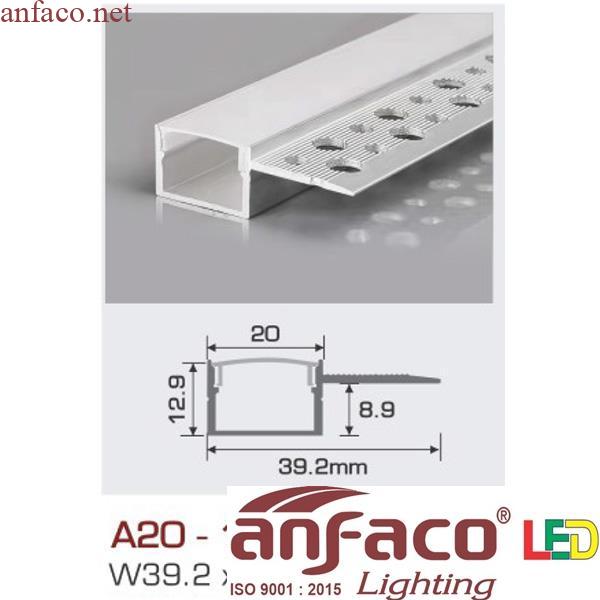 a20-1t Thanh nhôm led âm viền 1.5m A20 - 1 T 3