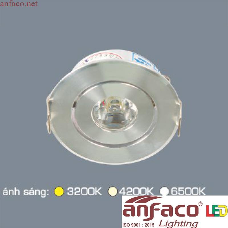 afc-622 Đèn âm trần downlight Anfaco AFC 622 B Led 1W 3