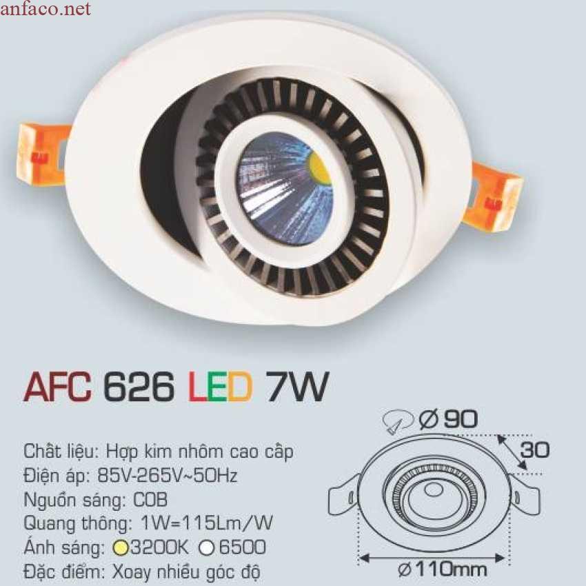 afc-626-7w-1c_2191 Đèn âm trần downlight Anfaco AFC 626 Led 7W 3