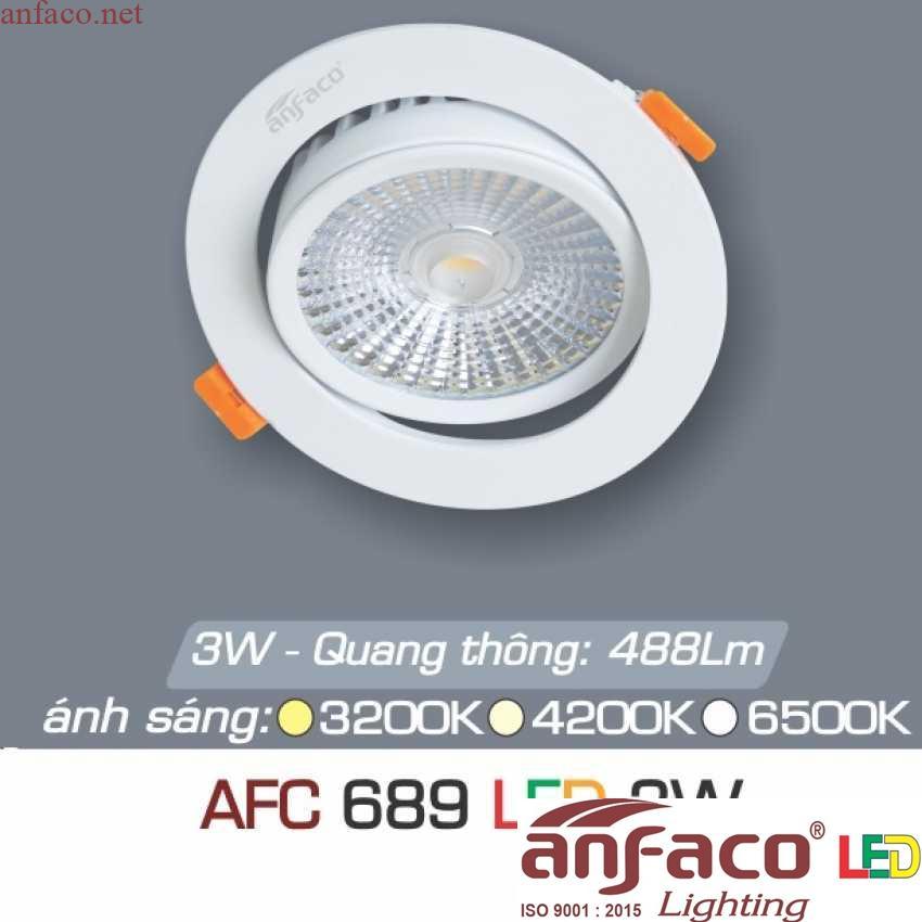 afc-689-3w_2751 Đèn âm trần downlight Anfaco AFC 689 3