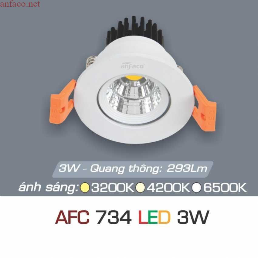 afc-734-3w_1121 Đèn âm trần downlight Anfaco AFC 734 Led 3W 3