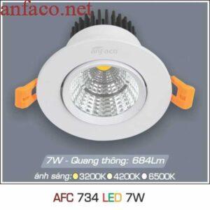 Đèn âm trần downlight Anfaco AFC 734 Led 7W