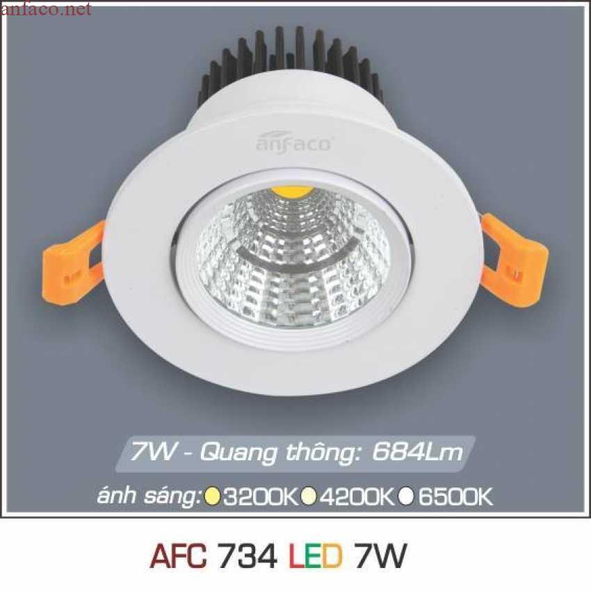 afc-734-7w_2881 Đèn âm trần downlight Anfaco AFC 734 Led 7W 3