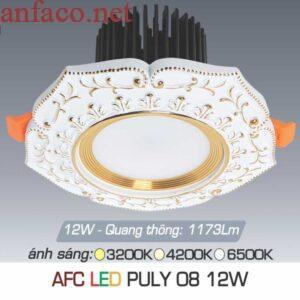 Đèn âm trần trang trí Anfaco AFC PULY 08 Led 12W