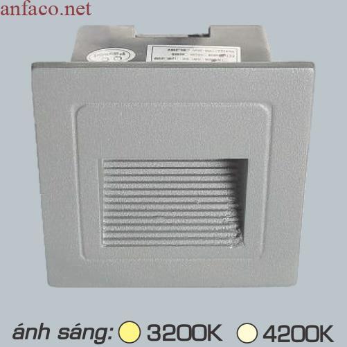amtuong009xam-3w Đèn âm tường 009 XÁM LED 3W 3
