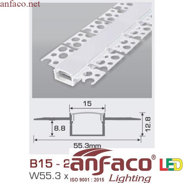 b15-2t Thanh nhôm led uốn cong âm viền 1.5m B15 - 2 T 3