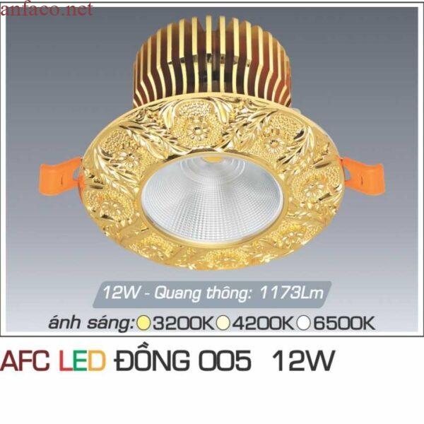 Đèn âm trần trang trí Anfaco AFC ĐỒNG 005 12W 3