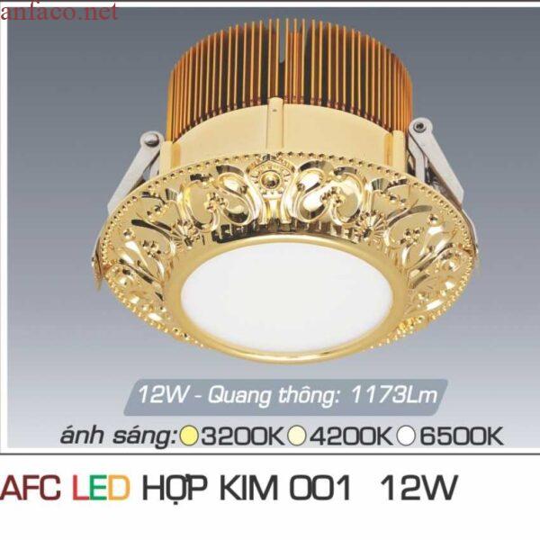 Đèn âm trần trang trí Anfaco AFC HỢP KIM 001 Led 12W 3